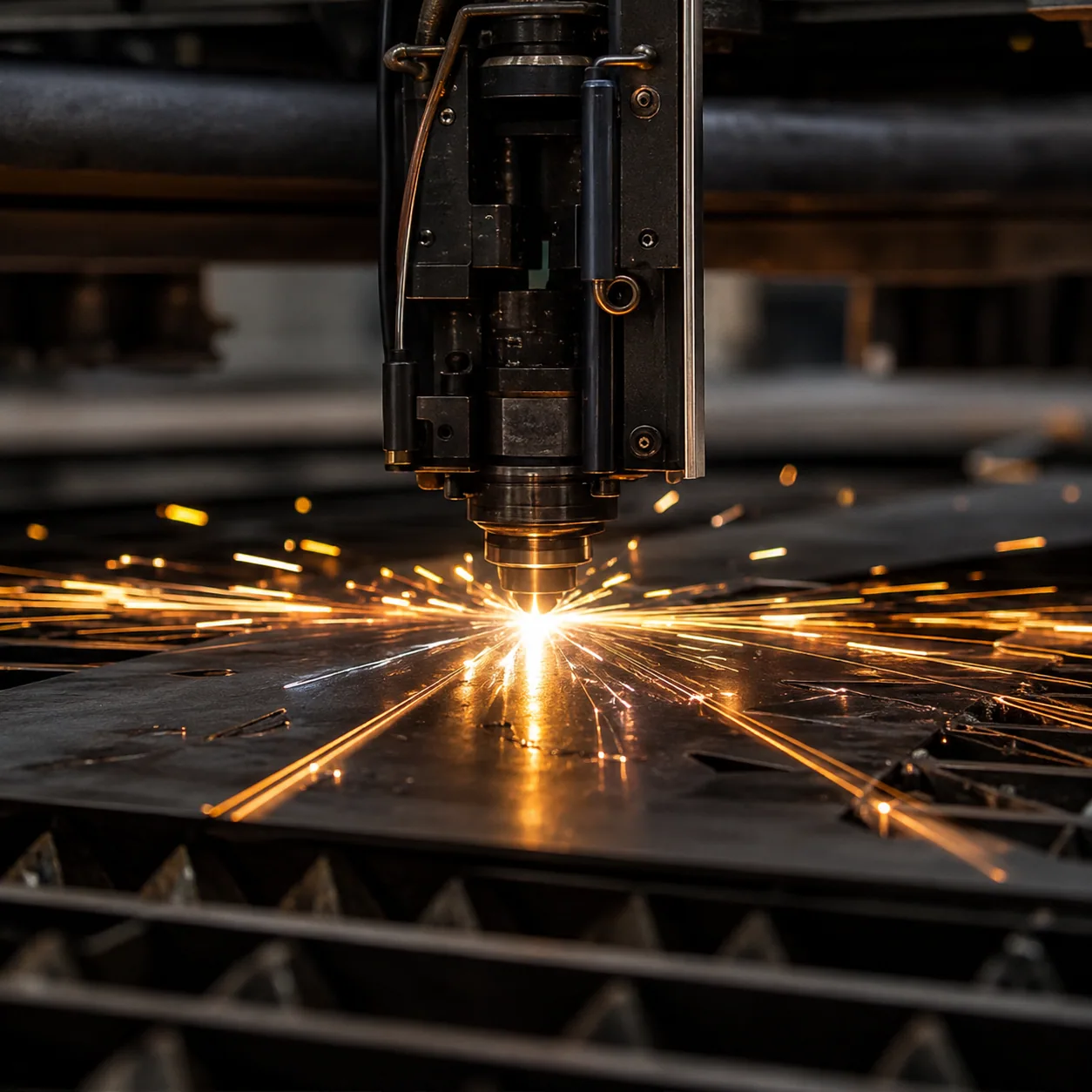 Laser cutting steel