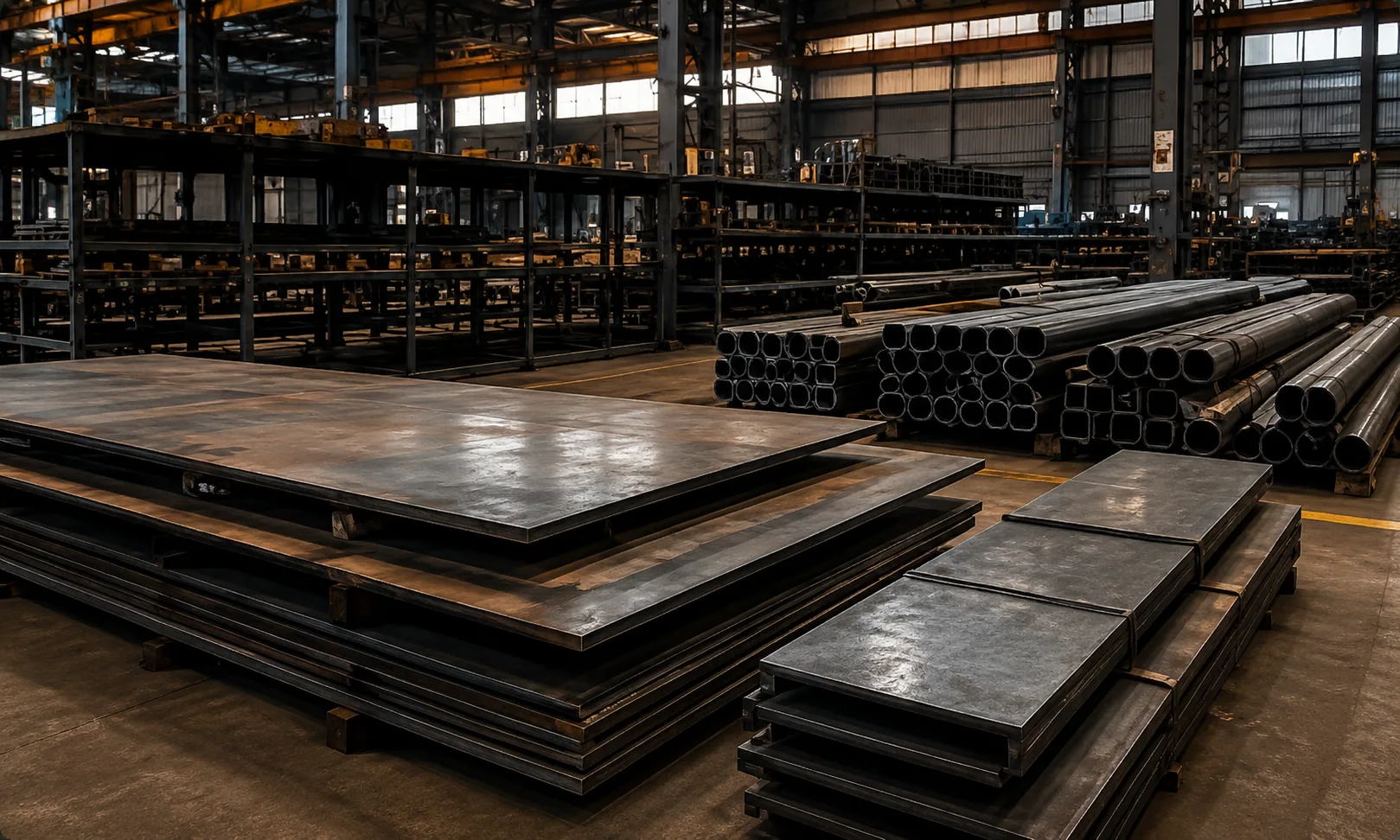 Steel material reception