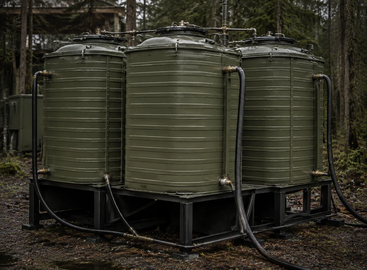 Wasserspeicherkomponenten der Felddusche